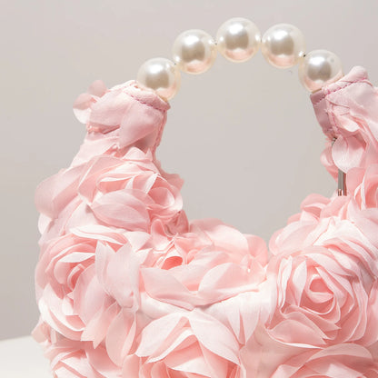 Floral Pearl Evening Party Handbag