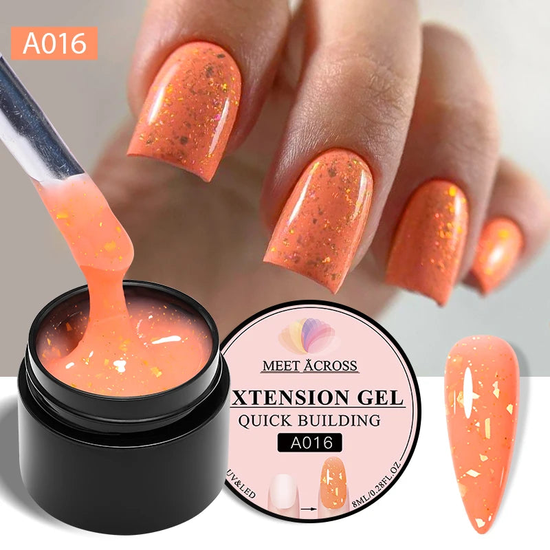 MEET ACROSS 8ML Aurora Extension Gel Polish