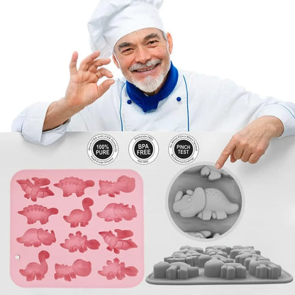 3D Dinosaur Silicone Baking Mold Tray