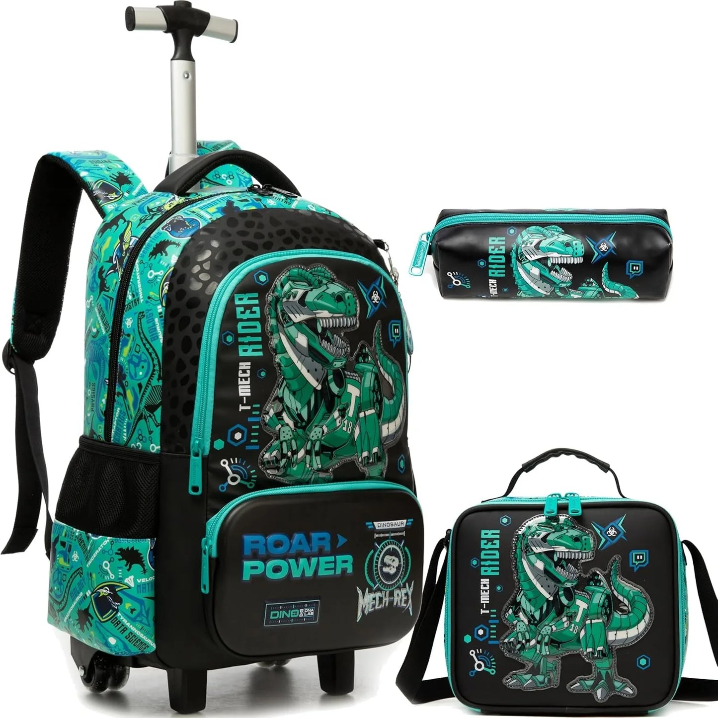 Kids Rolling School Backpack Set