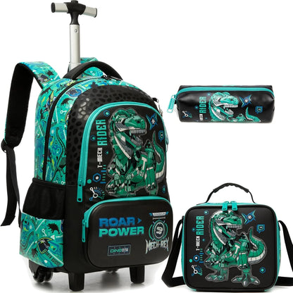 Kids Rolling School Backpack Set