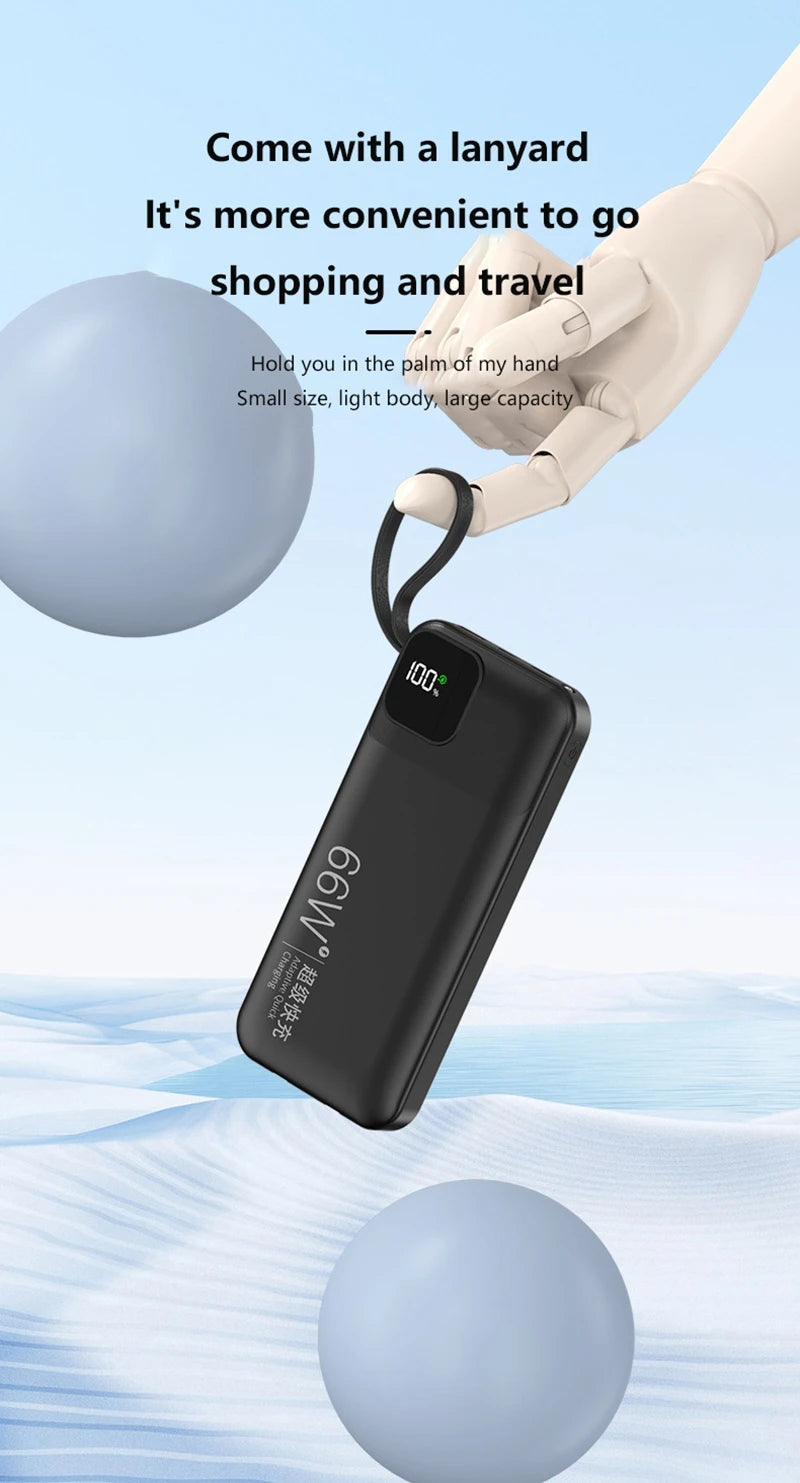 Portable High-Capacity Power Bank with Digital Display