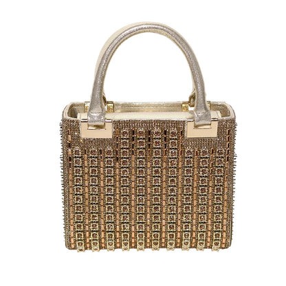 Crystal Inlaid Evening Satchel Bag