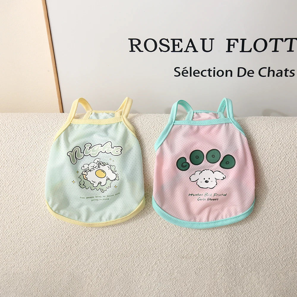 Lightweight Ice-Silk Feel Sleeveless Pet Shirt