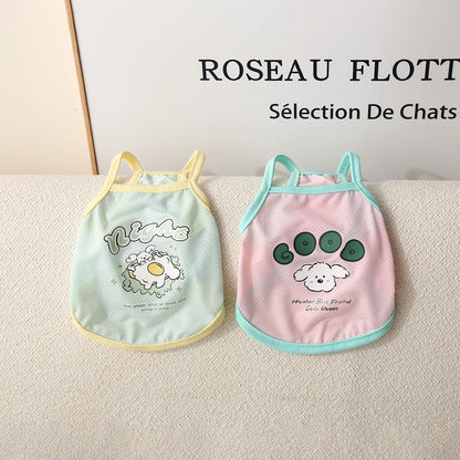 Lightweight Ice-Silk Feel Sleeveless Pet Shirt