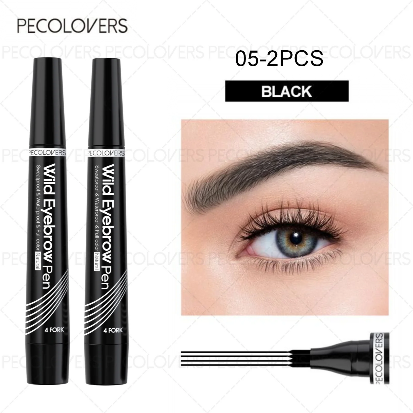 4-Tip Waterproof Eyebrow Pen