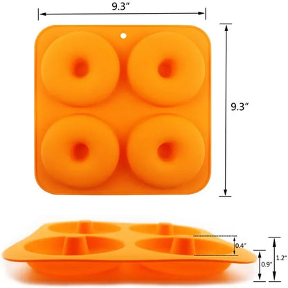 3D Silicone 4 Holes Cake Mould Baking Pan