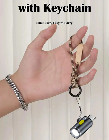 Mini USB-C LED Keychain Flashlight