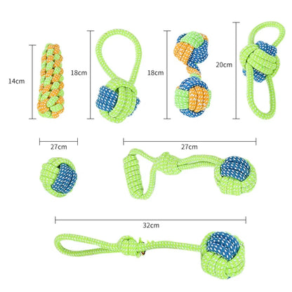 Cotton Rope Dog Chew Toy Ball