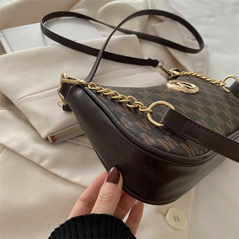Vintage PU Leather Crossbody Satchel Bag