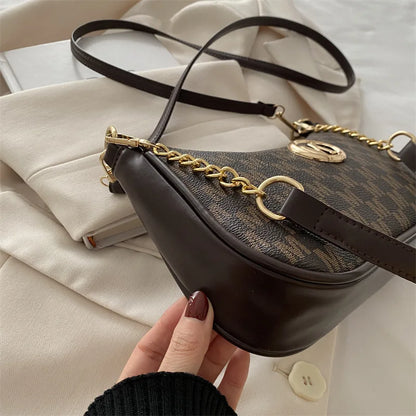 Vintage PU Leather Crossbody Satchel Bag