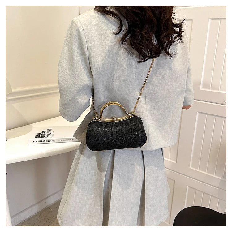 Pearl Chain Evening Shoulder Bag