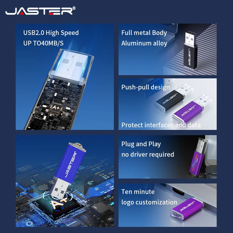 USB 2.0 Metal Flash Drive – 4GB to 256GB
