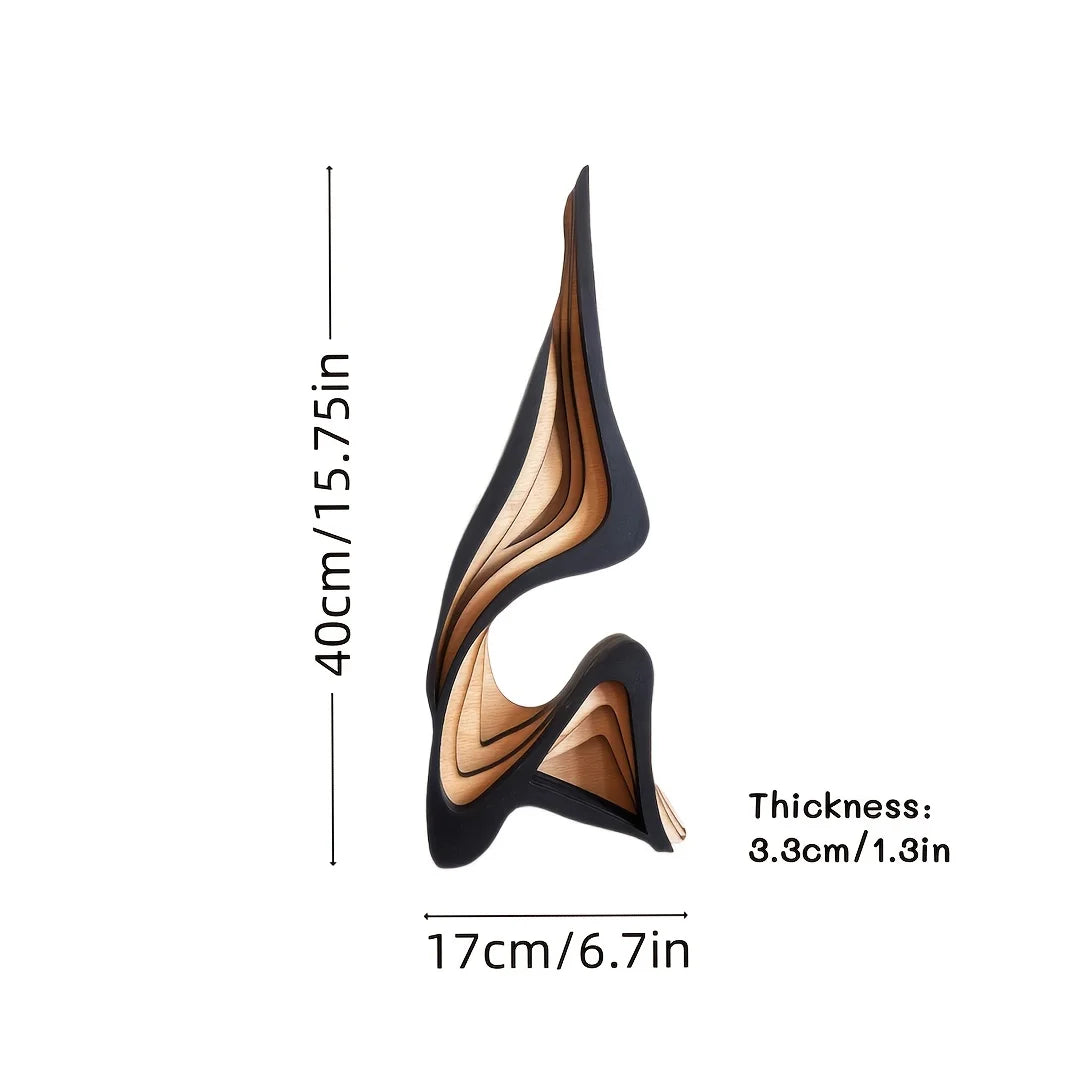 Abstract Wooden Sculpture Ornament