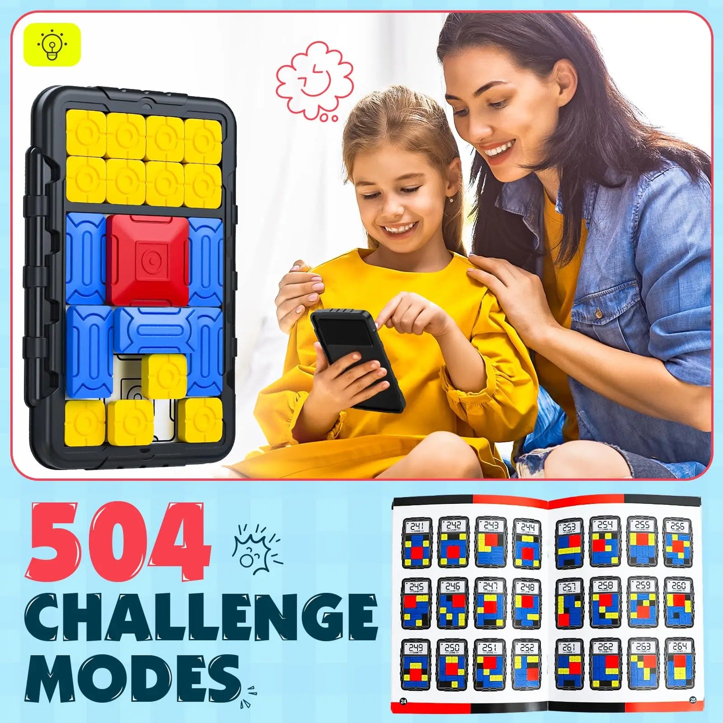 Huarong Road Sliding Block Brain Teaser Puzzle Game