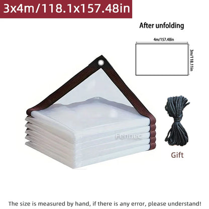 Heavy-Duty Clear Waterproof Tarpaulin