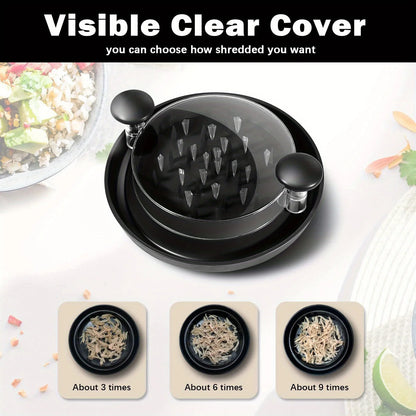 Upgraded Rotating Chicken Shredder with Transparent Lid