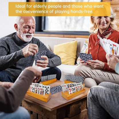 Wooden Playing Card Holder for Card Games