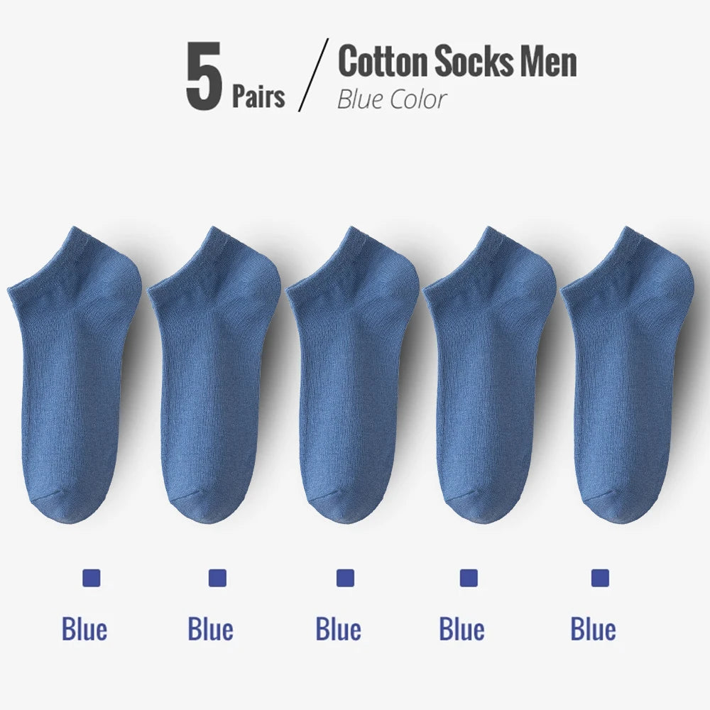 Men’s 95% Combed Cotton Dress Socks 5 Pairs