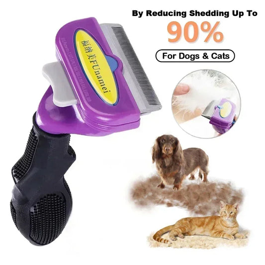 Pet Deshedding Grooming Brush for Cats & Dogs