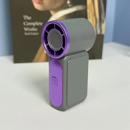 USB Rechargeable Mini Handheld Fan with Digital Display