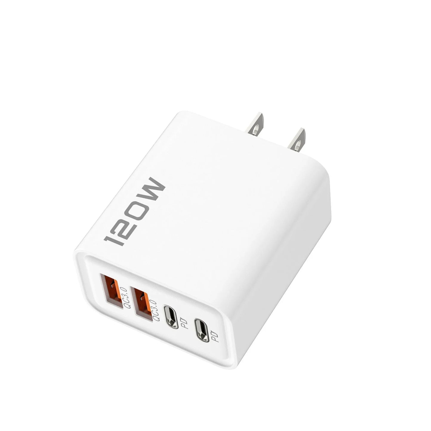 120W 4-Port USB-C & USB Fast Wall Charger
