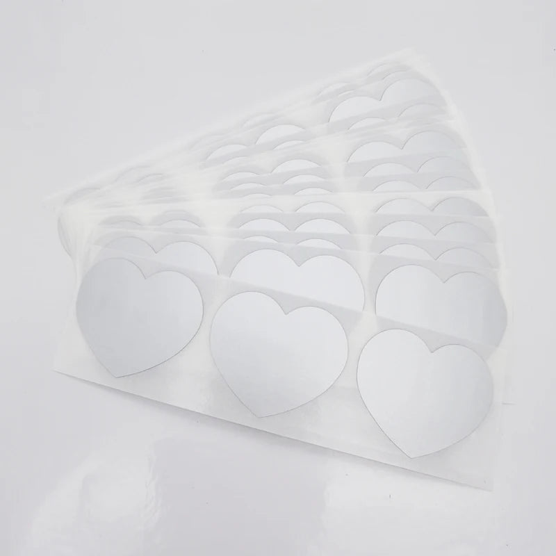 Heart-Shaped Scratch Off Labels – Gold, Silver & Rose Gold DIY Stickers
