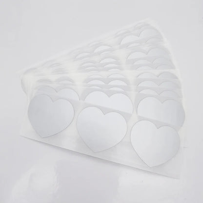 Heart-Shaped Scratch Off Labels – Gold, Silver & Rose Gold DIY Stickers