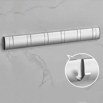 Aluminum Wall-Mounted Hook Rack for Clothes & Towels