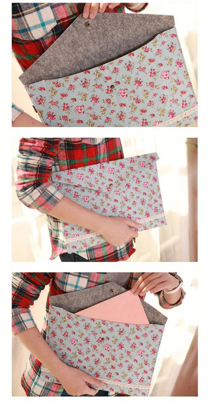 Floral Document Storage Bag