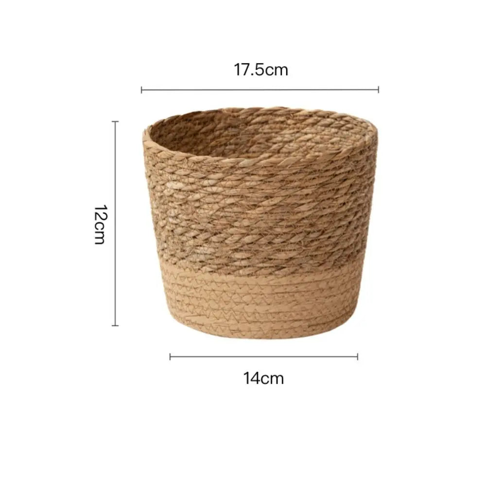Nordic Rattan Style Plant Pot with Wooden Legs
