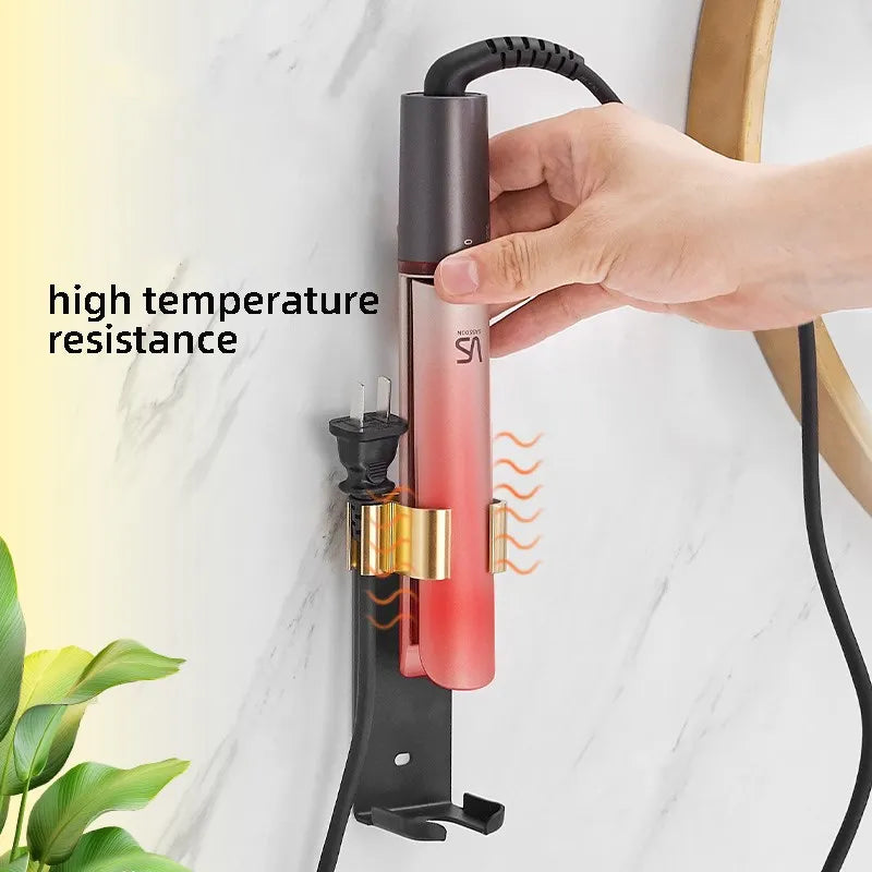 Wall-Mounted Hair Straightener & Curling Iron Holder