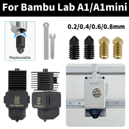 Bambu Lab A1 & A1 Mini Hotend Kit with Hardened Steel Nozzle
