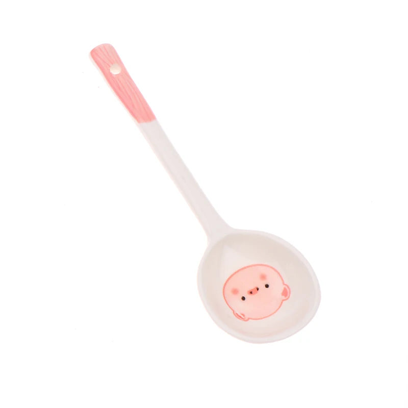Pig Ceramic Soup Spoon
