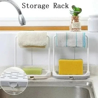 Kitchen Sink Towel & Sponge Organizer Rack