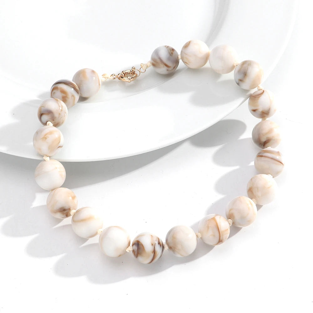 Fishsheep Multicolor Beaded Choker Necklace