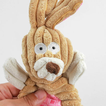Cute Rabbit Crinkle Plush Squeaky Dog Chew Toy