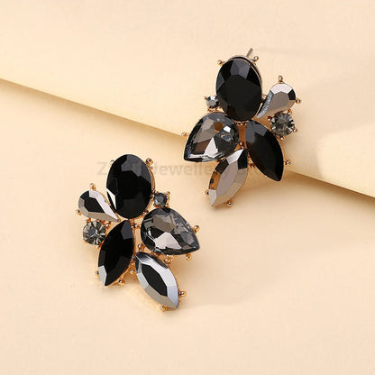 Colorful Crystal Charm Earrings
