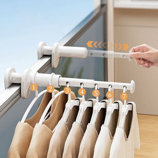 Portable Clip-On Hanging Rack for Clothes & Towels
