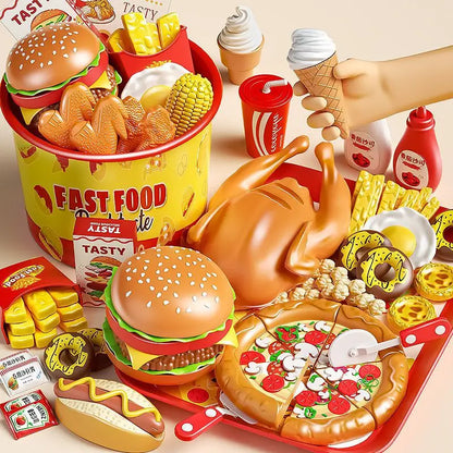 Kids Pretend Play Bakery & Bread Toy Set