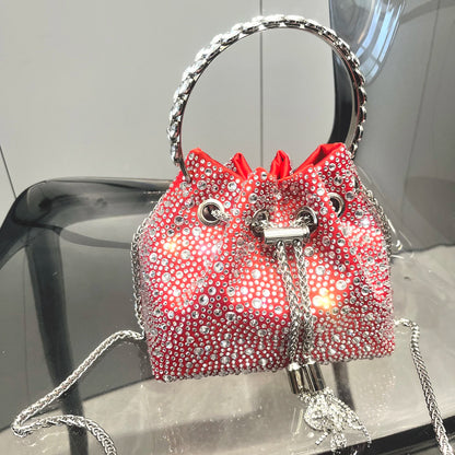 Luxury Rhinestone Bucket Evening Bag