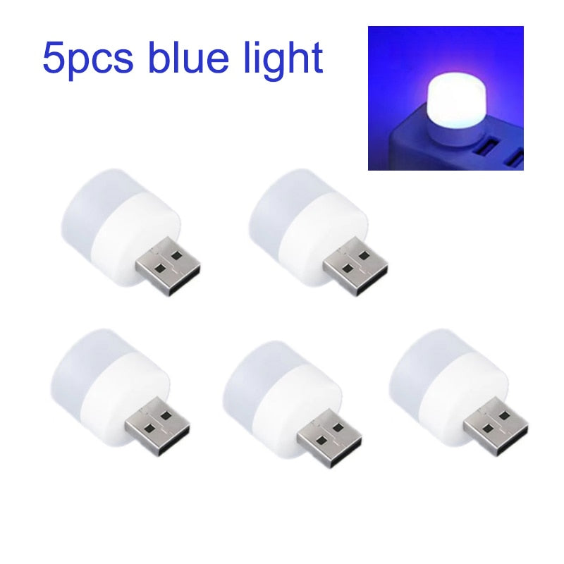 5pcs Mini USB Plug Lamp 5V Super Bright