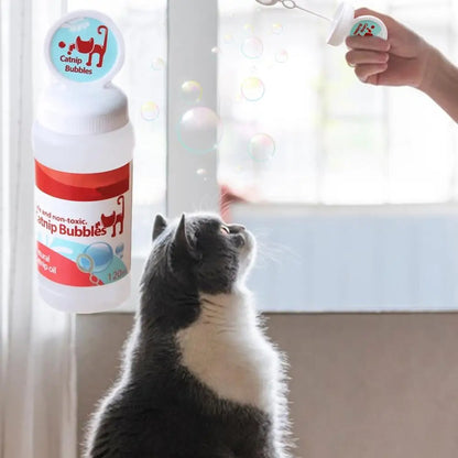 Catnip Infused Bubble Play Toy for Indoor & Outdoor Cats