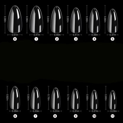 Almond False Nail Tips Set
