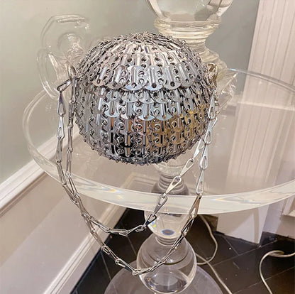 Handmade Metallic Sphere Evening Bag
