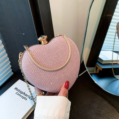 Heart Shape Evening Crossbody Bag