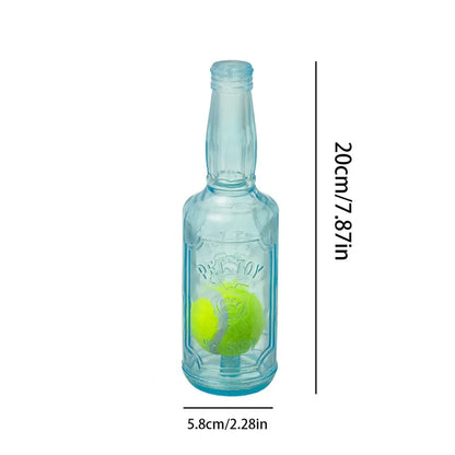 Dog TPR Beer Bottle Chew Toy with Tennis Ball