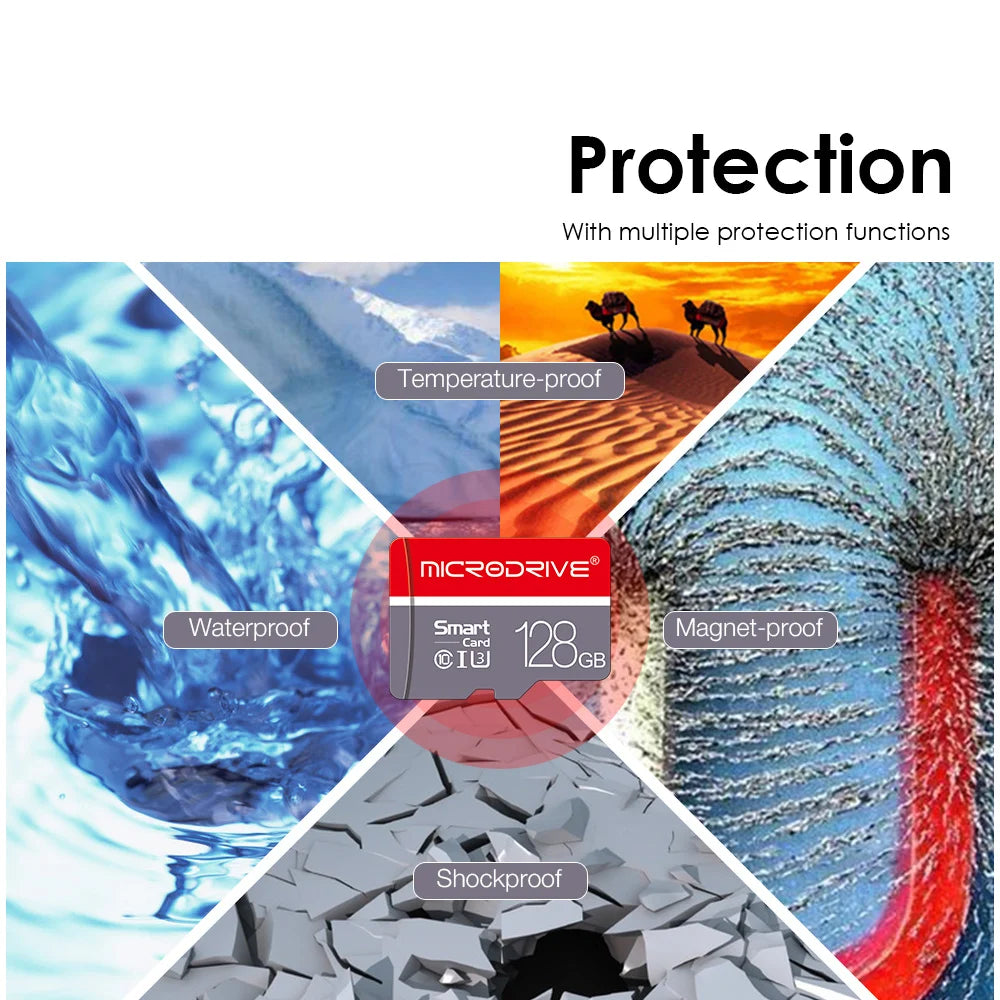 Class 10 High-Speed MicroSD Card with SD Adapter