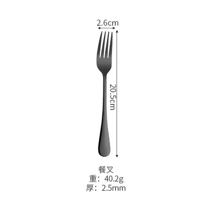 Black Stainless Steel Cutlery Set