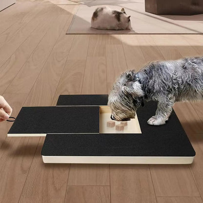 Wooden Dog Nail Scratching Board with Treat Box
